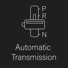 Car Automatic Transmission Icon - Gear Shift, Vehicle Control, and Automatic Driving Vector Graphic.