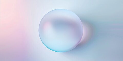 Abstract, minimalistic photography with a white background and a blue gradient circle creating a serene visual effect