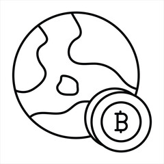 Bitcoin and Cryptocurrency Line Icons Pack