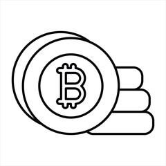 Bitcoin and Cryptocurrency Line Icons Pack