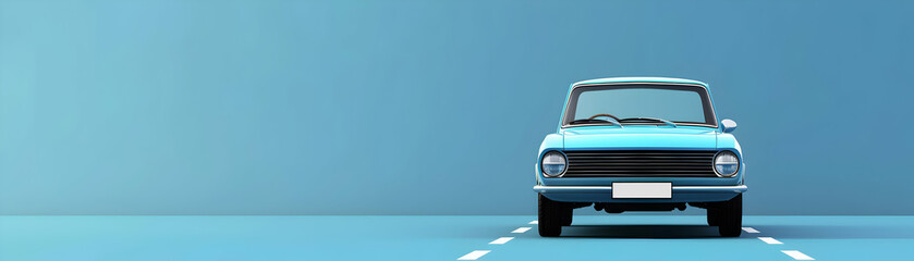 Flat design windshield icon with copy space on white background, vector image for automotive and driver themes