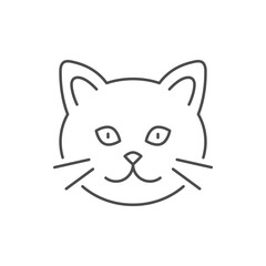 Cat face line outline icon