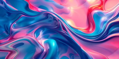 Obraz premium colorful abstract background with wavy liquid texture