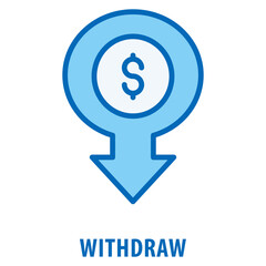 Withdraw Icon simple and easy to edit for your design elements