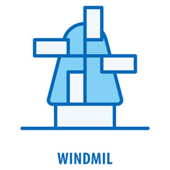 Windmil Icon simple and easy to edit for your design elements