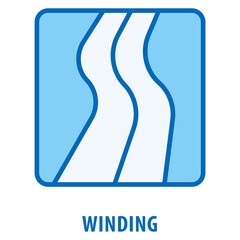 Winding Icon simple and easy to edit for your design elements