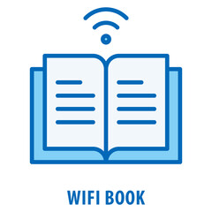 Wifi Book Icon simple and easy to edit for your design elements