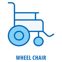 Wheel Chair Icon simple and easy to edit for your design elements