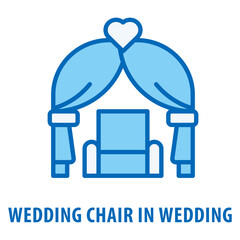 wedding chair in wedding arch Icon simple and easy to edit for your design elements