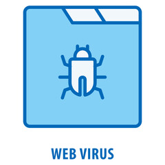 Web Virus Icon simple and easy to edit for your design elements