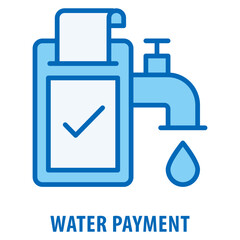 Water Payment Icon simple and easy to edit for your design elements