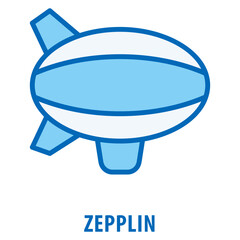 Zepplin Icon simple and easy to edit for your design elements