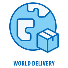 World Delivery Icon simple and easy to edit for your design elements