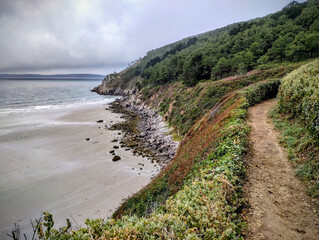 Strand in der Bretagne, Frankreich