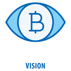 Vision Icon simple and easy to edit for your design elements