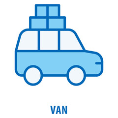 Van Icon simple and easy to edit for your design elements