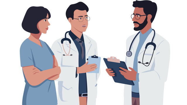 Professional Medical Doctor Illustration - Healthcare and Medical Services Vector Art. doctor nurse illustration.