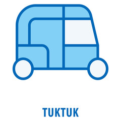 Tuktuk Icon simple and easy to edit for your design elements