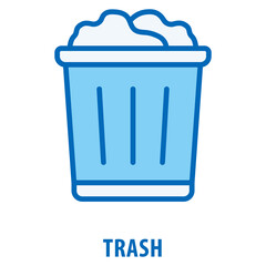 Trash Icon simple and easy to edit for your design elements