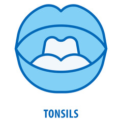 Tonsils Icon simple and easy to edit for your design elements