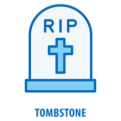 Obraz premium Tombstone Icon simple and easy to edit for your design elements