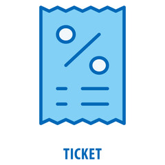 Ticket Icon simple and easy to edit for your design elements