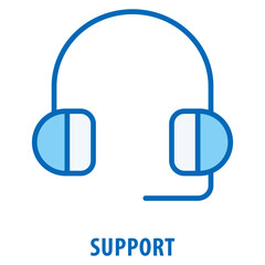 Support Icon simple and easy to edit for your design elements