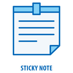 sticky note Icon simple and easy to edit for your design elements