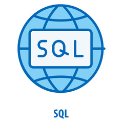 SQL Icon simple and easy to edit for your design elements