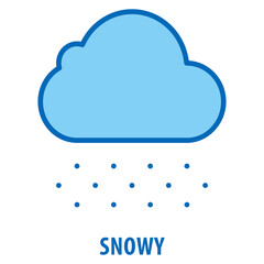 Snowy Icon simple and easy to edit for your design elements