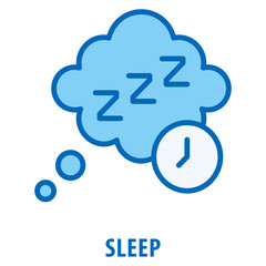 Sleep Icon simple and easy to edit for your design elements
