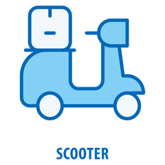 Scooter Icon simple and easy to edit for your design elements
