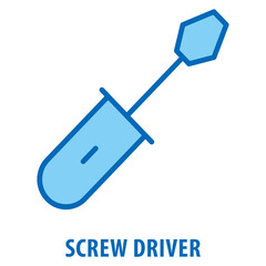 Screw Driver Icon simple and easy to edit for your design elements