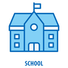 School Icon simple and easy to edit for your design elements