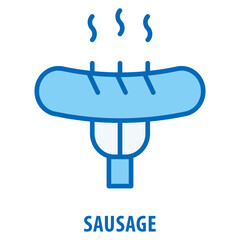 Sausage Icon simple and easy to edit for your design elements