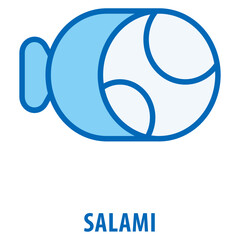 Salami Icon simple and easy to edit for your design elements