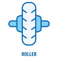 Roller Icon simple and easy to edit for your design elements