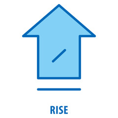 Rise Icon simple and easy to edit for your design elements