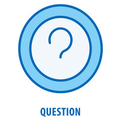 Fototapeta premium Question Icon simple and easy to edit for your design elements