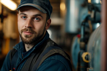 Portrait of a boiler repair technician