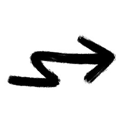 Left arrow icon with paint brush effect 