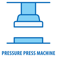 Pressure Press Machine Icon simple and easy to edit for your design elements