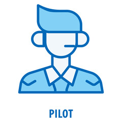 Pilot Icon simple and easy to edit for your design elements
