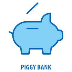 Piggy bank Icon simple and easy to edit for your design elements