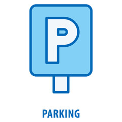 Parking Icon simple and easy to edit for your design elements