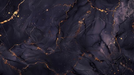 Fototapeta premium Black marble luxury, light purple with gold streaks, full focus, website background, design template