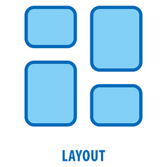 Layout Icon simple and easy to edit for your design elements