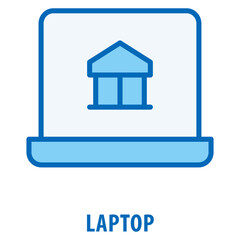 Laptop Icon simple and easy to edit for your design elements