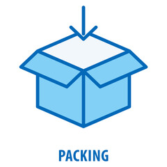 Packing Icon simple and easy to edit for your design elements