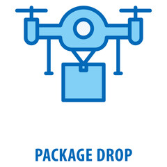 Package Drop Icon simple and easy to edit for your design elements